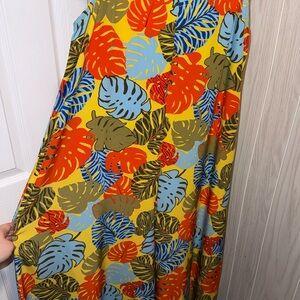 Easel Colorful Leaf Print Jumpsuit